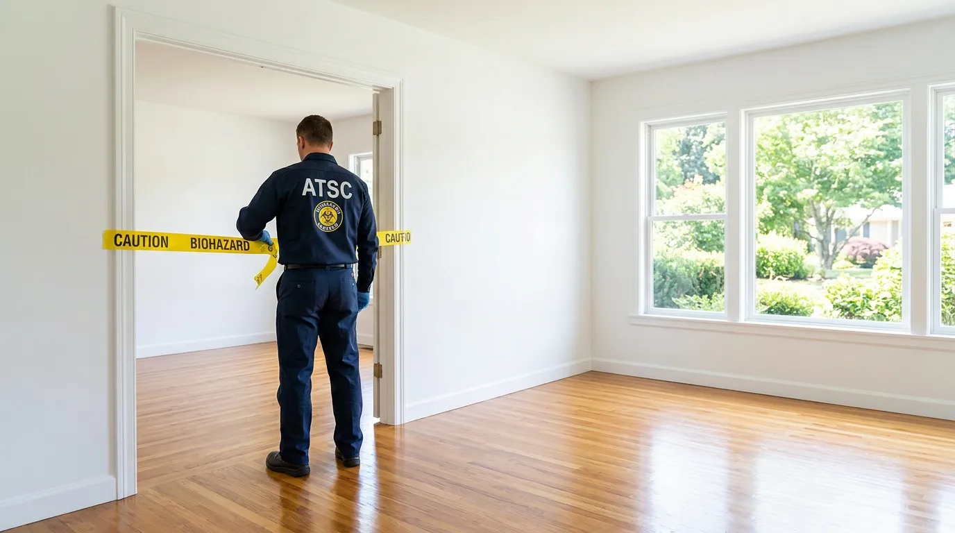 Certified biohazard cleanup crew performing Crime Scene Cleanup in Whitinsville